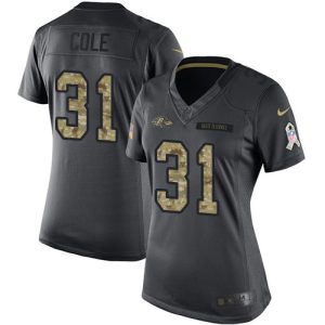 Ravens #31 Dalvin Cook Black Women's Stitched NFL Limited 2016 Salute to Service Splendid Jersey