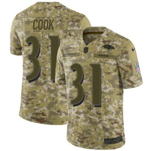 Ravens #31 Dalvin Cook Camo Stylish Men's Stitched NFL Limited 2018 Salute To Service Jersey