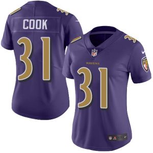 Ravens #31 Dalvin Cook Purple Women's Stitched NFL Limited Terrific Rush Jersey