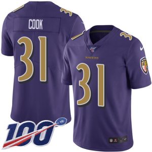 Ravens #31 Dalvin Cook Purple Youth Stitched NFL Limited Rush Delightful 100th Season Jersey