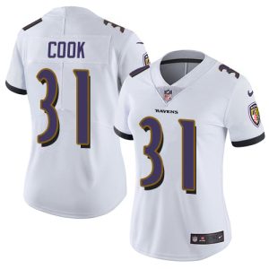 Ravens #31 Dalvin Cook White Women's Stitched NFL Vapor Notable Untouchable Limited Jersey