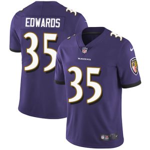 Ravens #35 Gus Edwards Purple Team Color Men's Stitched NFL Vapor Untouchable Phenomenal Limited Jersey