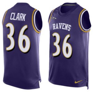 Ravens #36 Chuck Clark Purple Team Amazing Color Men's Stitched NFL Limited Tank Top Jersey