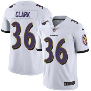 Ravens #36 Chuck Clark White Men's Stitched NFL Enchanting Vapor Untouchable Limited Jersey