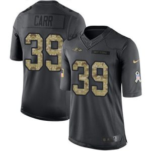 Ravens #39 Brandon Carr Black Men's Stitched NFL Limited 2016 Dashing Salute to Service Jersey