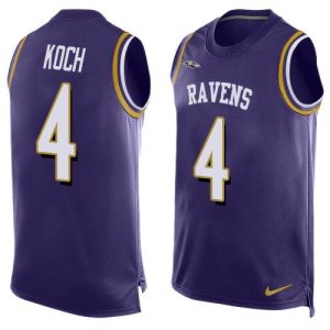 Ravens #4 Sam Koch Purple Team Color Amazing Men's Stitched NFL Limited Tank Top Jersey