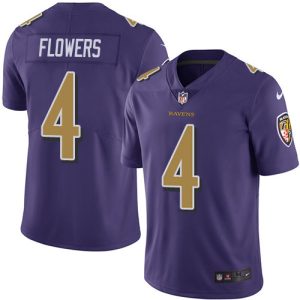Ravens #4 Zay Flowers Purple Men's Amazing Stitched NFL Limited Rush Jersey