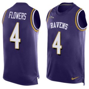 Ravens #4 Zay Refined Flowers Purple Team Color Men's Stitched NFL Limited Tank Top Jersey