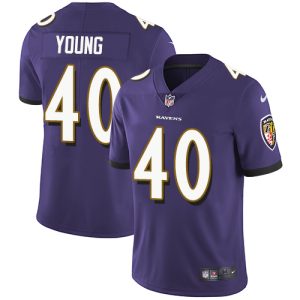 Ravens #40 Kenny Young Purple Team Distinguished Color Men's Stitched NFL Vapor Untouchable Limited Jersey