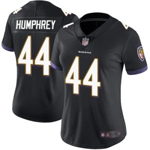 Ravens #44 Marlon Humphrey Black Alternate Women's Stitched NFL Superb Vapor Untouchable Limited Jersey