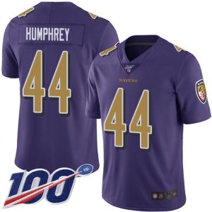 Ravens #44 Marlon Humphrey Purple Men's Stitched NFL Outstanding Limited Rush 100th Season Jersey