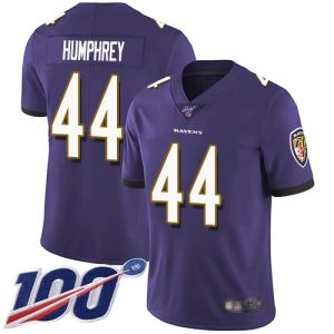 Ravens #44 Marlon Humphrey Purple Sophisticated Team Color Men's Stitched NFL 100th Season Vapor Limited Jersey