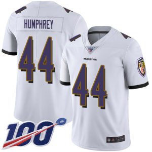 Ravens #44 Marlon Humphrey White Men's Stitched Unique NFL 100th Season Vapor Limited Jersey