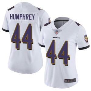 Ravens #44 Marlon Humphrey White Women's Premium Stitched NFL Vapor Untouchable Limited Jersey