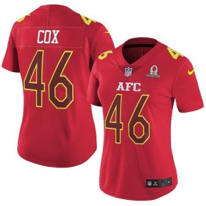 Ravens #46 Morgan Cox Red Women's Stitched NFL Limited Sophisticated AFC 2017 Pro Bowl Jersey
