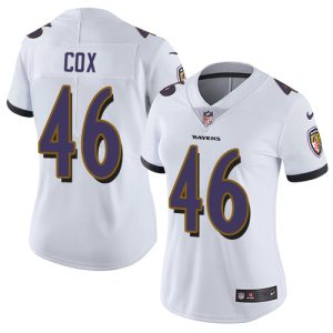 Ravens #46 Morgan Cox White Women's Stitched NFL Vapor Untouchable Limited Jersey High - quality
