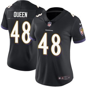 Ravens #48 Patrick Queen Black Alternate Women's Stitched Superior NFL Vapor Untouchable Limited Jersey