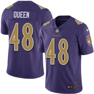 Ravens #48 Patrick Queen Purple Men's Stitched Marvelous NFL Limited Rush Jersey