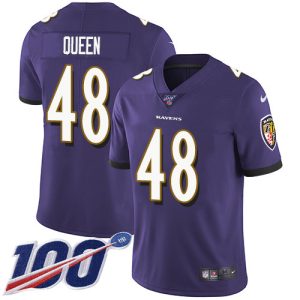 Ravens #48 Patrick Queen Purple Team Color Magnificent Men's Stitched NFL 100th Season Vapor Untouchable Limited Jersey