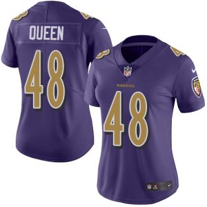 Ravens #48 Patrick Queen Purple Women's Stitched NFL Superior Limited Rush Jersey