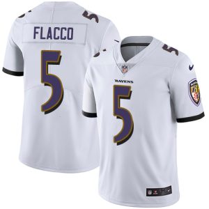 Ravens #5 Joe Flacco Unique White Youth Stitched NFL Vapor Untouchable Limited Jersey