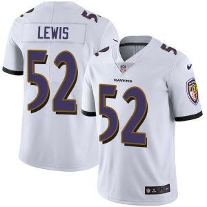 Ravens #52 Ray Lewis Exquisite White Youth Stitched NFL Vapor Untouchable Limited Jersey
