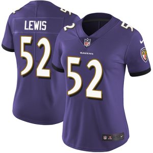 Ravens #52 Ray Lewis Purple Team Color Women's Stitched NFL Vapor Untouchable Limited Delightful Jersey