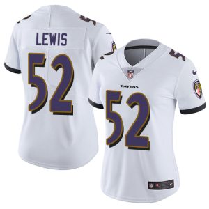 Ravens #52 Ray Lewis White Women's Stitched Enchanting NFL Vapor Untouchable Limited Jersey