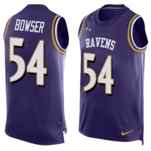 Ravens #54 Tyus Bowser Purple Team Color Men's Stitched NFL Limited Tank Top Jersey Exceptional