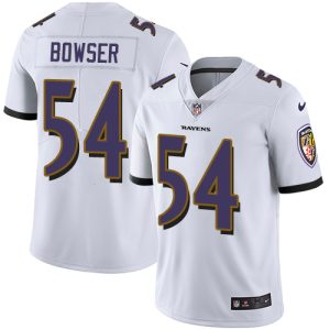 Ravens #54 Tyus Bowser White Men's Stitched NFL Vapor Superb Untouchable Limited Jersey