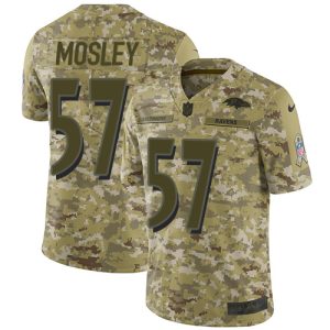 Ravens #57 C.J. Mosley Camo Marvelous Youth Stitched NFL Limited 2018 Salute to Service Jersey
