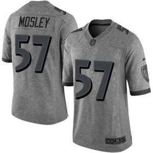 Ravens #57 C.J. Mosley Gray Men's Stitched NFL Limited Glamorous Gridiron Gray Jersey