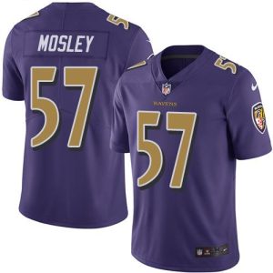Ravens #57 C.J. Mosley Purple Youth Superior Stitched NFL Limited Rush Jersey