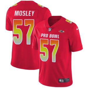 Ravens #57 C.J. Mosley Red Youth Stitched NFL Limited AFC Superior 2018 Pro Bowl Jersey