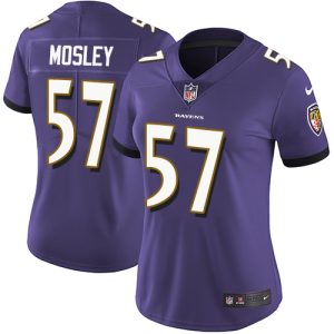 Ravens #57 C.J. Prime Mosley Purple Team Color Women's Stitched NFL Vapor Untouchable Limited Jersey