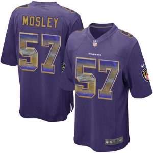 Ravens #57 C.J. Terrific Mosley Purple Team Color Men's Stitched NFL Limited Strobe Jersey