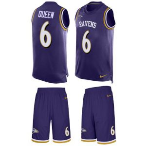 Ravens #6 Patrick Queen Purple Team Color Men's Stitched NFL Limited Tank Top Suit Charming Jersey