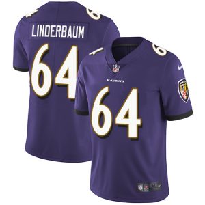Ravens #64 Tyler Linderbaum Purple Team Color Youth Stitched NFL Captivating Vapor Untouchable Limited Jersey