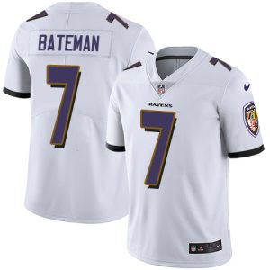 Ravens #7 Rashod Bateman White Youth Stitched NFL Vapor Untouchable Limited Fabulous Jersey