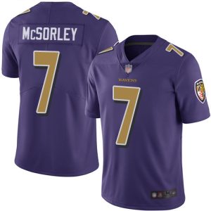 Ravens #7 Trace McSorley Purple Youth Stitched NFL Limited Rush High - quality Jersey