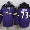 Ravens #73 Marshal Top - notch Yanda Purple Player Pullover NFL Hoodie
