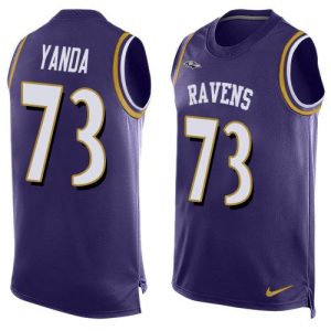 Ravens #73 Marshal Yanda Purple Team Color Men's Stitched NFL Limited Tank Top Jersey Notable