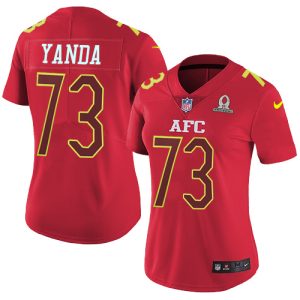 Ravens #73 Marshal Yanda Red Women's Stitched NFL Limited Outstanding AFC 2017 Pro Bowl Jersey