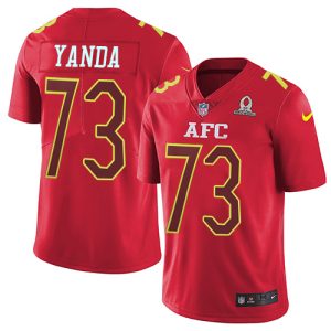 Ravens #73 Marshal Yanda Red Youth Amazing Stitched NFL Limited AFC 2017 Pro Bowl Jersey