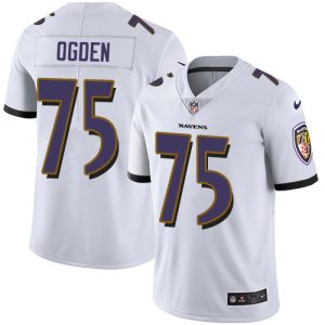 Ravens #75 Jonathan Ogden White Men's Stitched NFL Vapor Untouchable Unique Limited Jersey