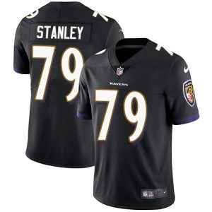 Ravens #79 Outstanding Ronnie Stanley Black Alternate Men's Stitched NFL Vapor Untouchable Limited Jersey