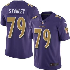 Ravens #79 Ronnie Stanley Purple Men's Stitched NFL Limited Classy Rush Jersey