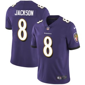 Ravens #8 Lamar Jackson Purple Team Magnificent Color Youth Stitched NFL Vapor Untouchable Limited Jersey