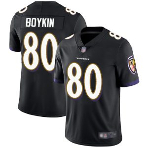 Ravens #80 Miles Boykin Black Alternate Youth Sophisticated Stitched NFL Vapor Untouchable Limited Jersey