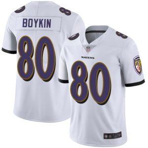 Ravens #80 Miles Enchanting Boykin White Youth Stitched NFL Vapor Untouchable Limited Jersey